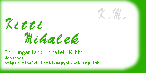 kitti mihalek business card